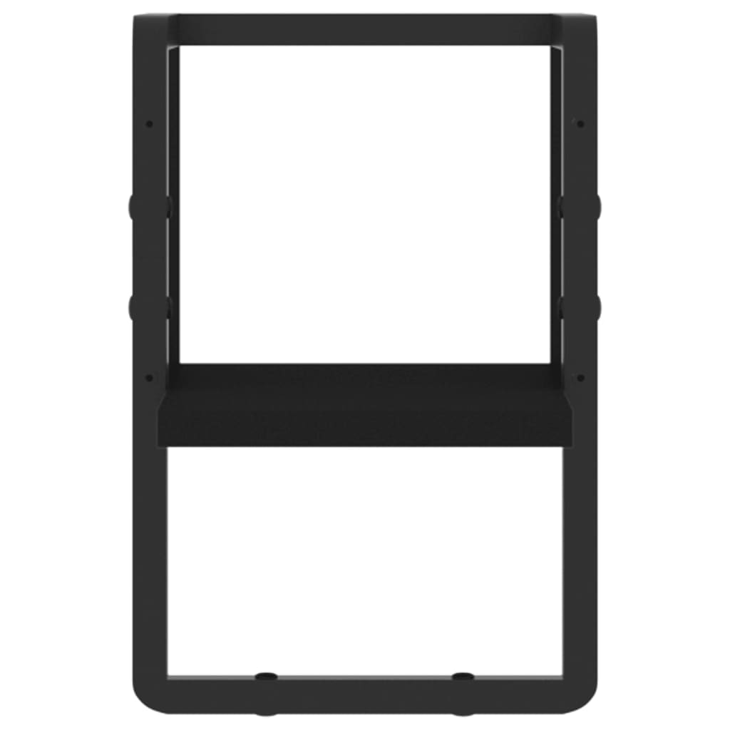 vidaXL Raft de perete cu bare, negru, 20x25x30 cm vidaXL Raft de perete cu bare, negru, 20x25x30 cm