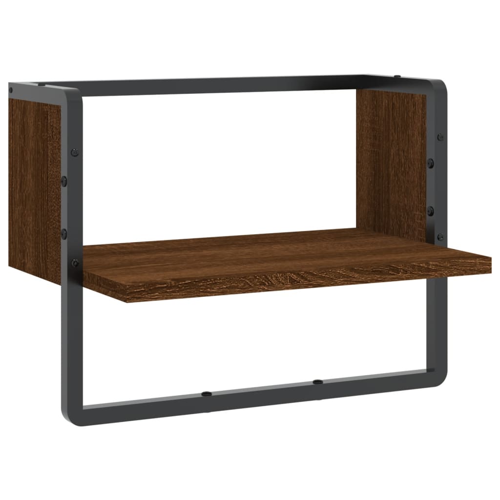 vidaXL Raft de perete cu bare, stejar maro, 40x25x30 cm vidaXL Raft de perete cu bare, stejar maro, 40x25x30 cm