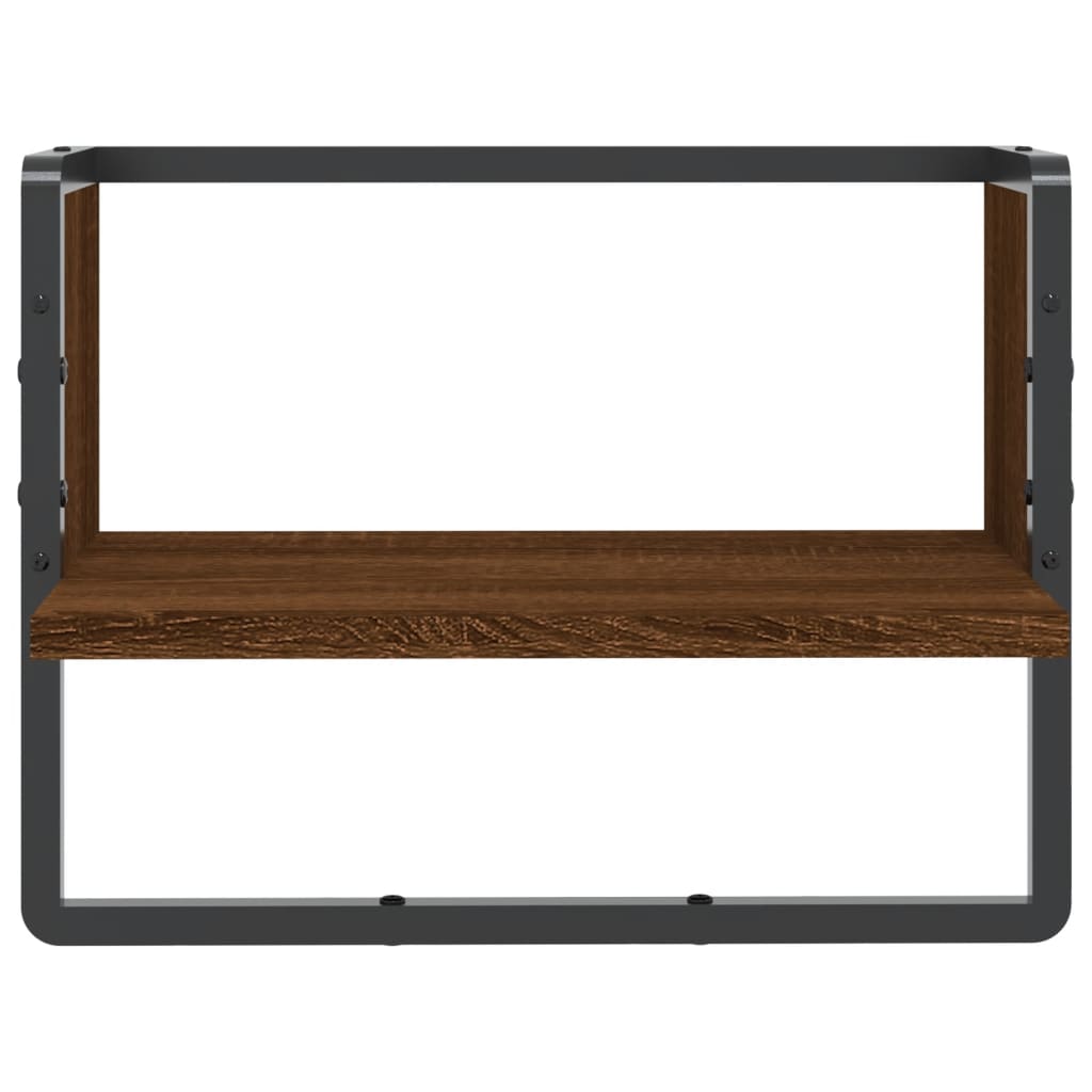 vidaXL Raft de perete cu bare, stejar maro, 40x25x30 cm vidaXL Raft de perete cu bare, stejar maro, 40x25x30 cm