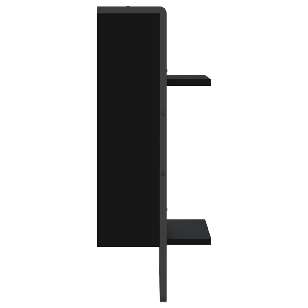 vidaXL Raft de perete cu bare, negru, 30x25x65 cm vidaXL Raft de perete cu bare, negru, 30x25x65 cm