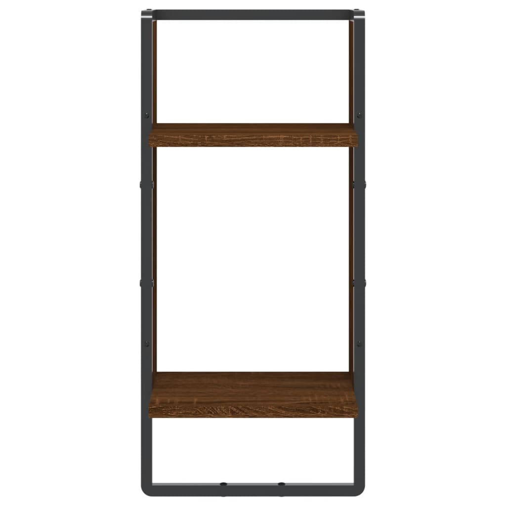 vidaXL Raft de perete cu bare, stejar maro, 30x25x65 cm vidaXL Raft de perete cu bare, stejar maro, 30x25x65 cm