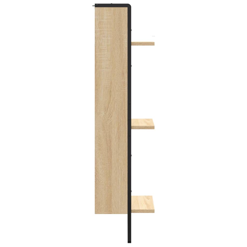 vidaXL Raft cu 3 niveluri stejar sonoma, 30x25x100 cm, lemn prelucrat vidaXL Raft cu 3 niveluri stejar sonoma, 30x25x100 cm, lemn prelucrat
