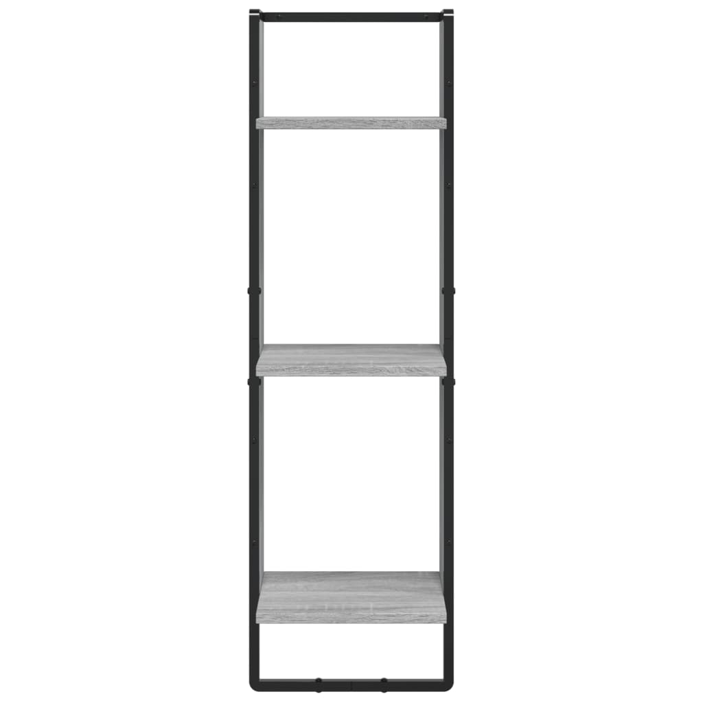 vidaXL Raft cu 3 niveluri, gri sonoma, 30x25x100 cm, lemn prelucrat vidaXL Raft cu 3 niveluri, gri sonoma, 30x25x100 cm, lemn prelucrat