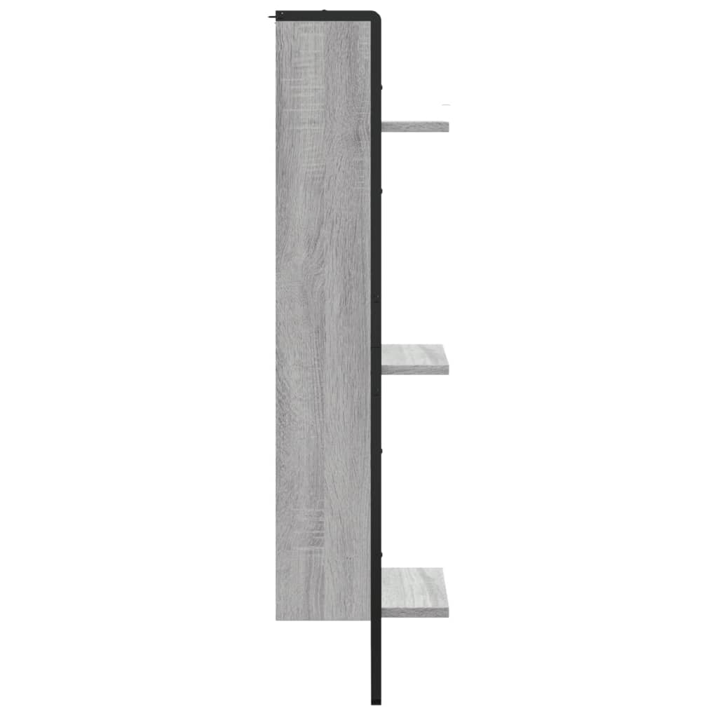 vidaXL Raft cu 3 niveluri, gri sonoma, 30x25x100 cm, lemn prelucrat vidaXL Raft cu 3 niveluri, gri sonoma, 30x25x100 cm, lemn prelucrat