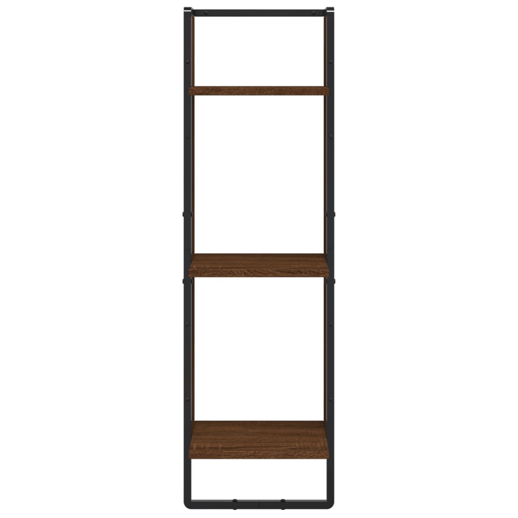vidaXL Raft cu 3 niveluri stejar maro, 30x25x100 cm, lemn prelucrat vidaXL Raft cu 3 niveluri stejar maro, 30x25x100 cm, lemn prelucrat