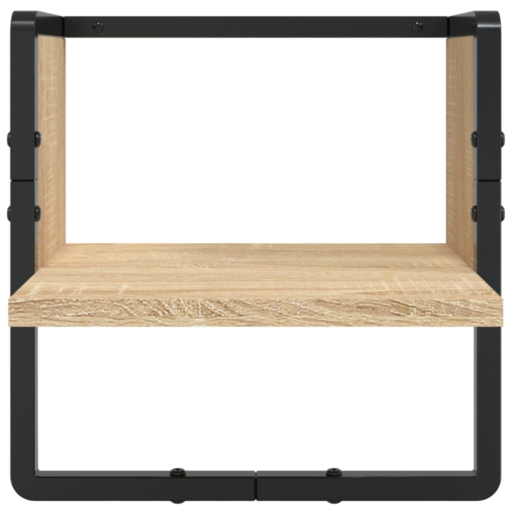 vidaXL Set rafturi perete cu bare, 4 buc. stejar sonoma lemn prelucrat