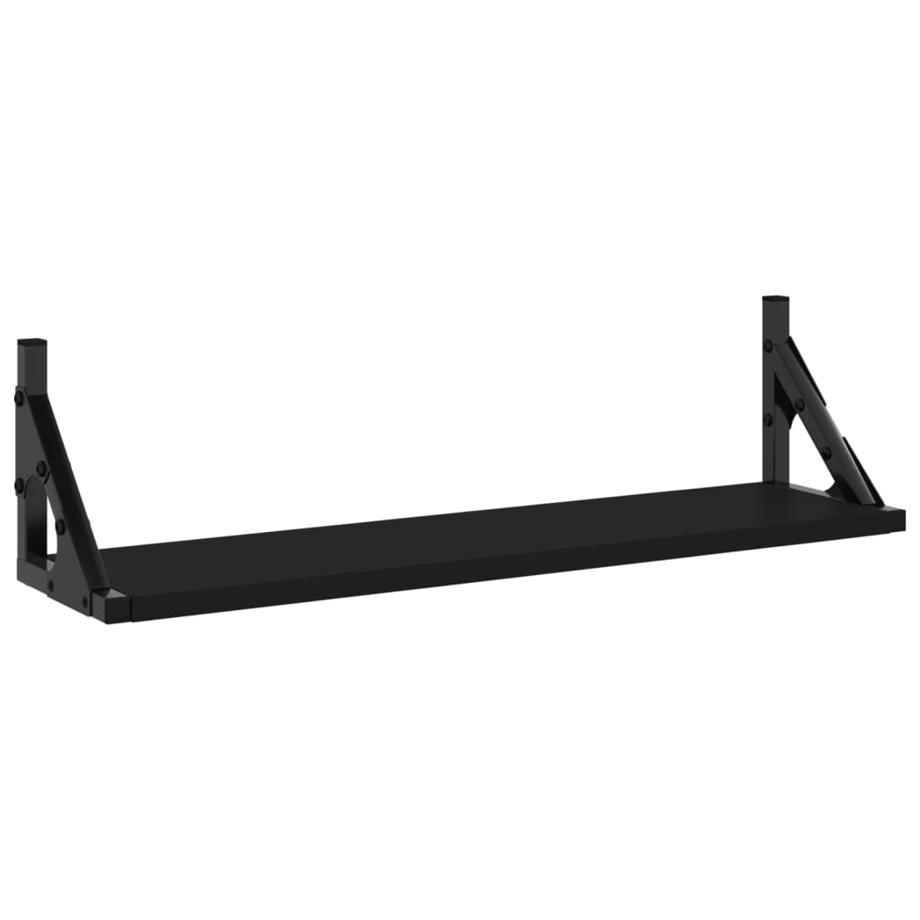 vidaXL Rafturi de perete, 2 buc., negru, 60x15x15,5 cm