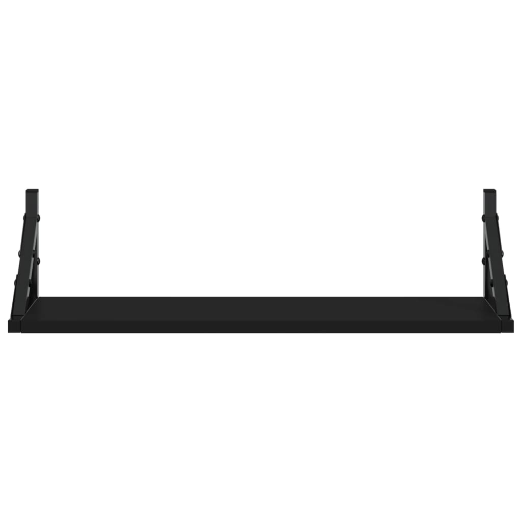 vidaXL Rafturi de perete, 2 buc., negru, 60x15x15,5 cm