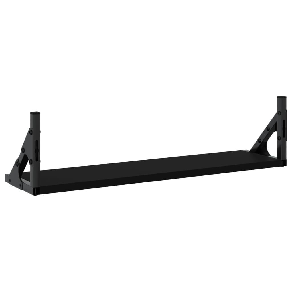 vidaXL Rafturi de perete, 2 buc., negru, 60x15x15,5 cm