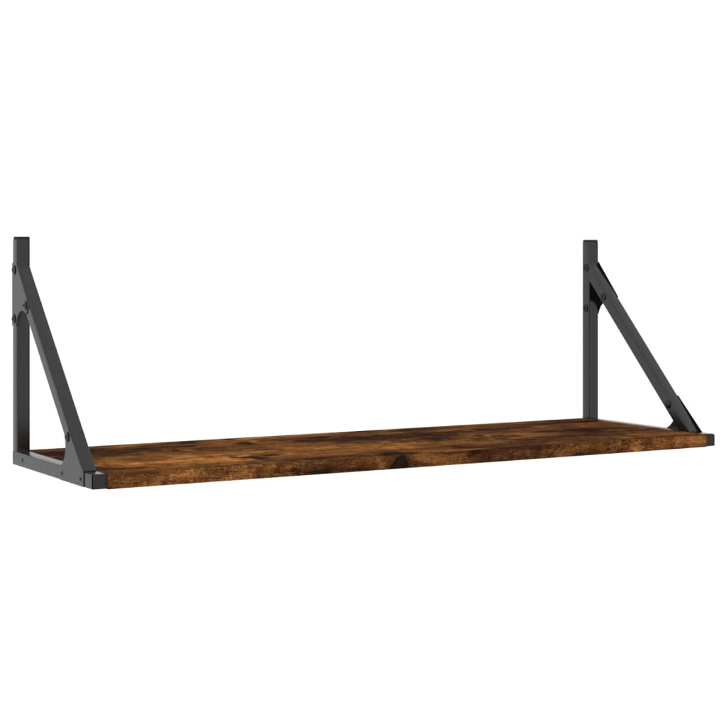 vidaXL Rafturi de perete, 2 buc., stejar fumuriu, 80x25x25,5 cm, lemn vidaXL Rafturi de perete, 2 buc., stejar fumuriu, 80x25x25,5 cm, lemn