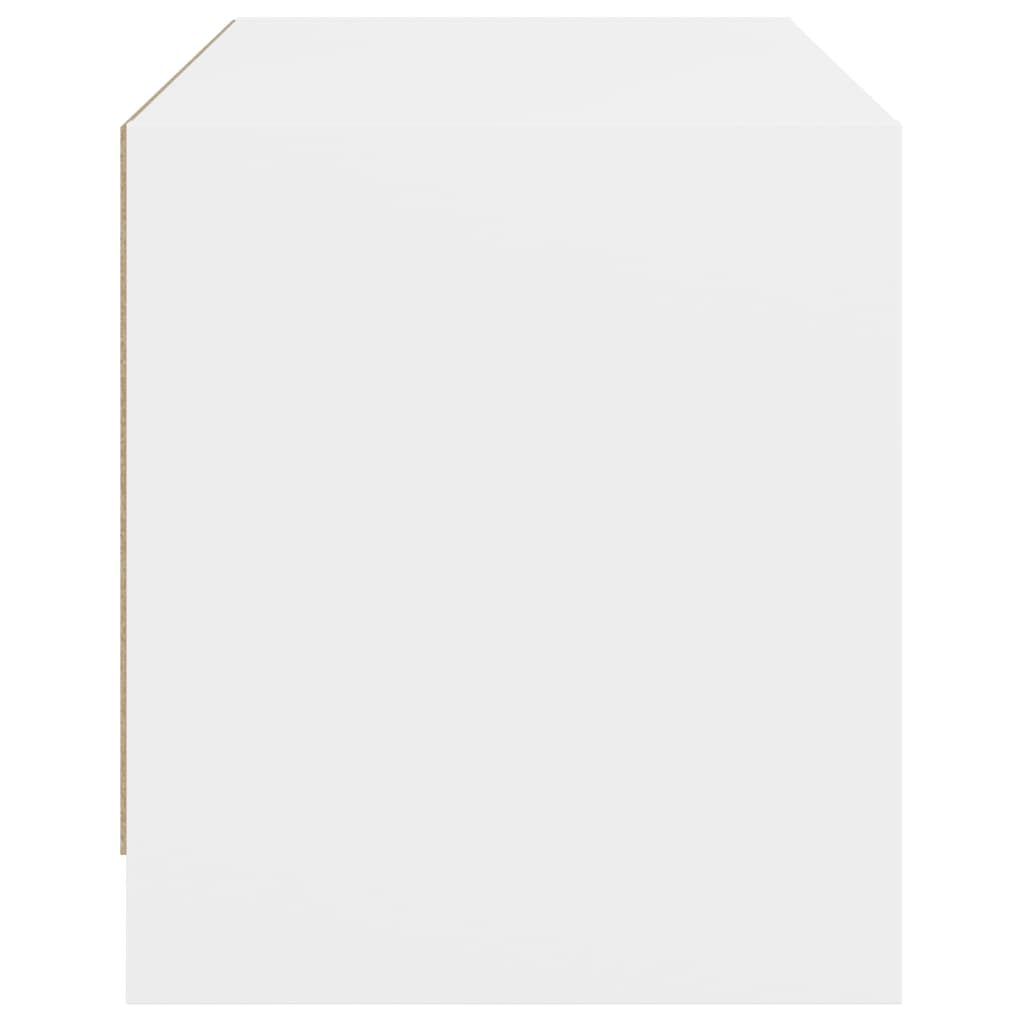 vidaXL Comodă TV cu uși din sticlă, alb, 68x37x42 cm vidaXL Comodă TV cu uși din sticlă, alb, 68x37x42 cm