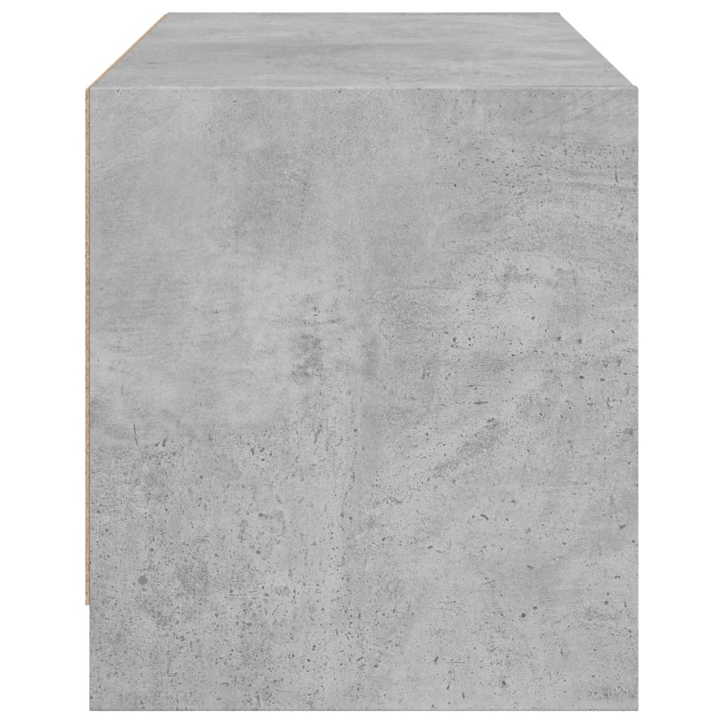 vidaXL Comodă TV cu uși din sticlă, gri beton, 68x37x42 cm vidaXL Comodă TV cu uși din sticlă, gri beton, 68x37x42 cm