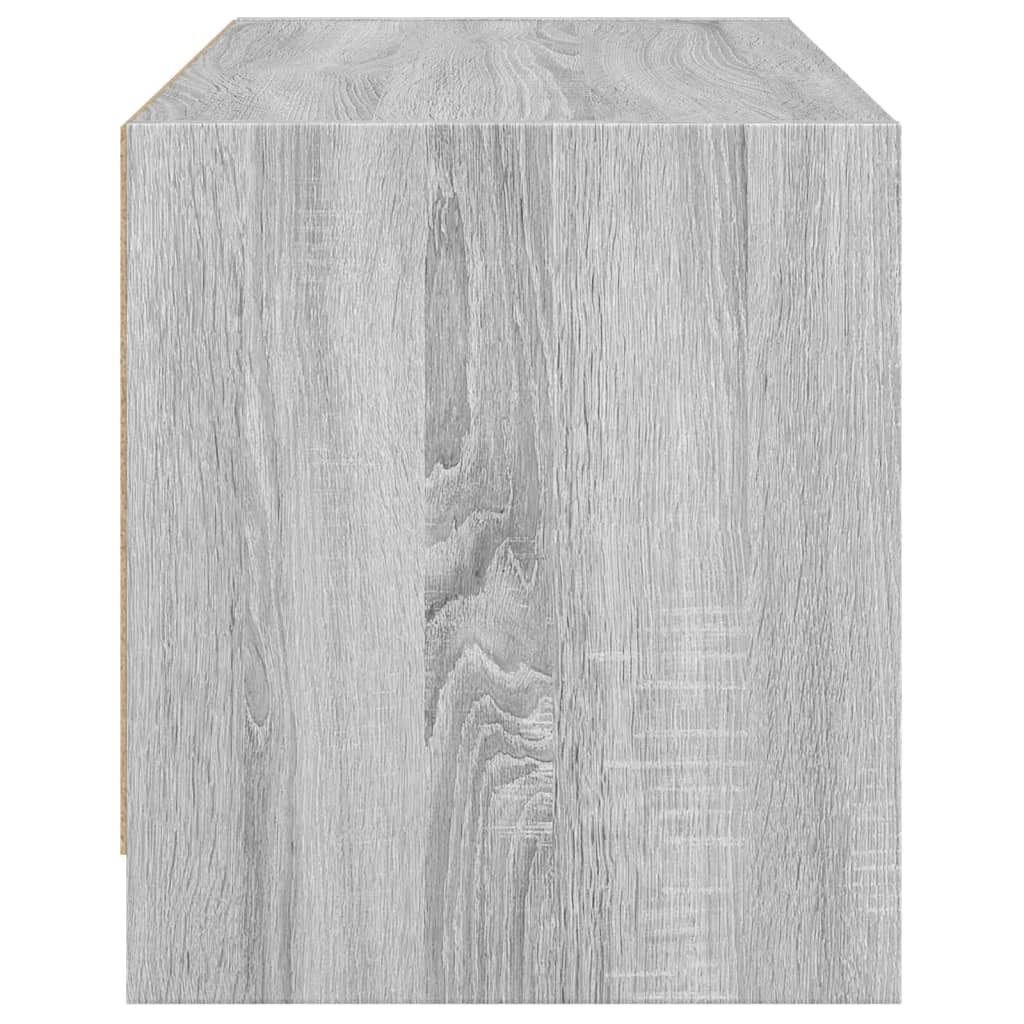 vidaXL Comodă TV cu uși din sticlă, gri sonoma, 68x37x42 cm vidaXL Comodă TV cu uși din sticlă, gri sonoma, 68x37x42 cm