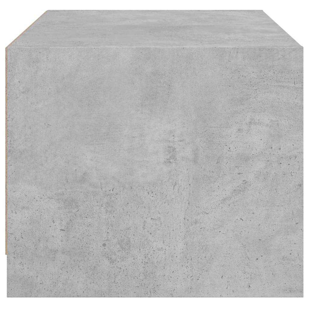 vidaXL Măsuță de cafea cu uși din sticlă, gri beton, 68x50x42 cm