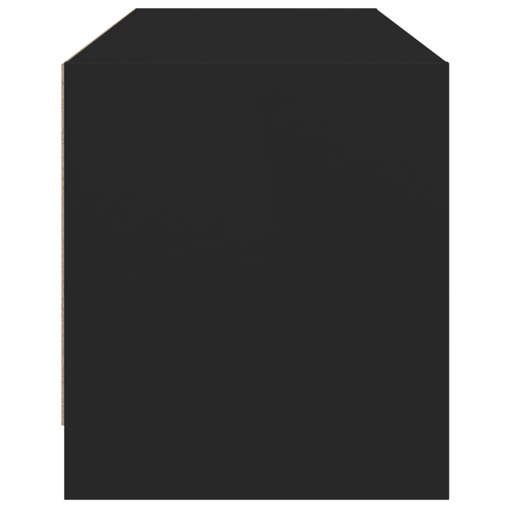 vidaXL Comodă TV cu uși din sticlă, negru, 102x37x42 cm vidaXL Comodă TV cu uși din sticlă, negru, 102x37x42 cm