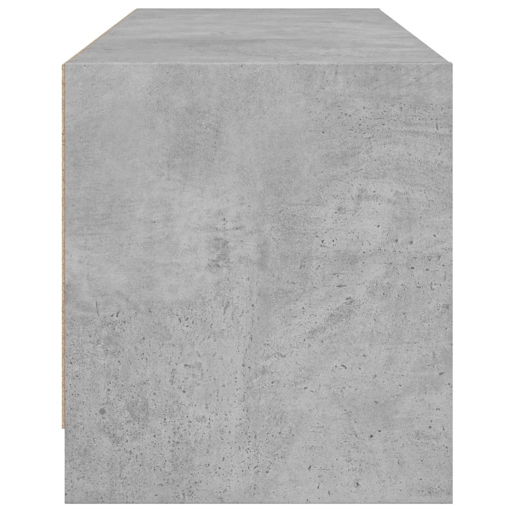 vidaXL Comodă TV cu uși din sticlă, gri beton, 102x37x42 cm vidaXL Comodă TV cu uși din sticlă, gri beton, 102x37x42 cm