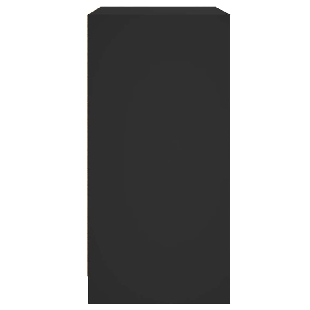 vidaXL Dulap lateral cu uși din sticlă, negru, 68x37x75,5 cm vidaXL Dulap lateral cu uși din sticlă, negru, 68x37x75,5 cm