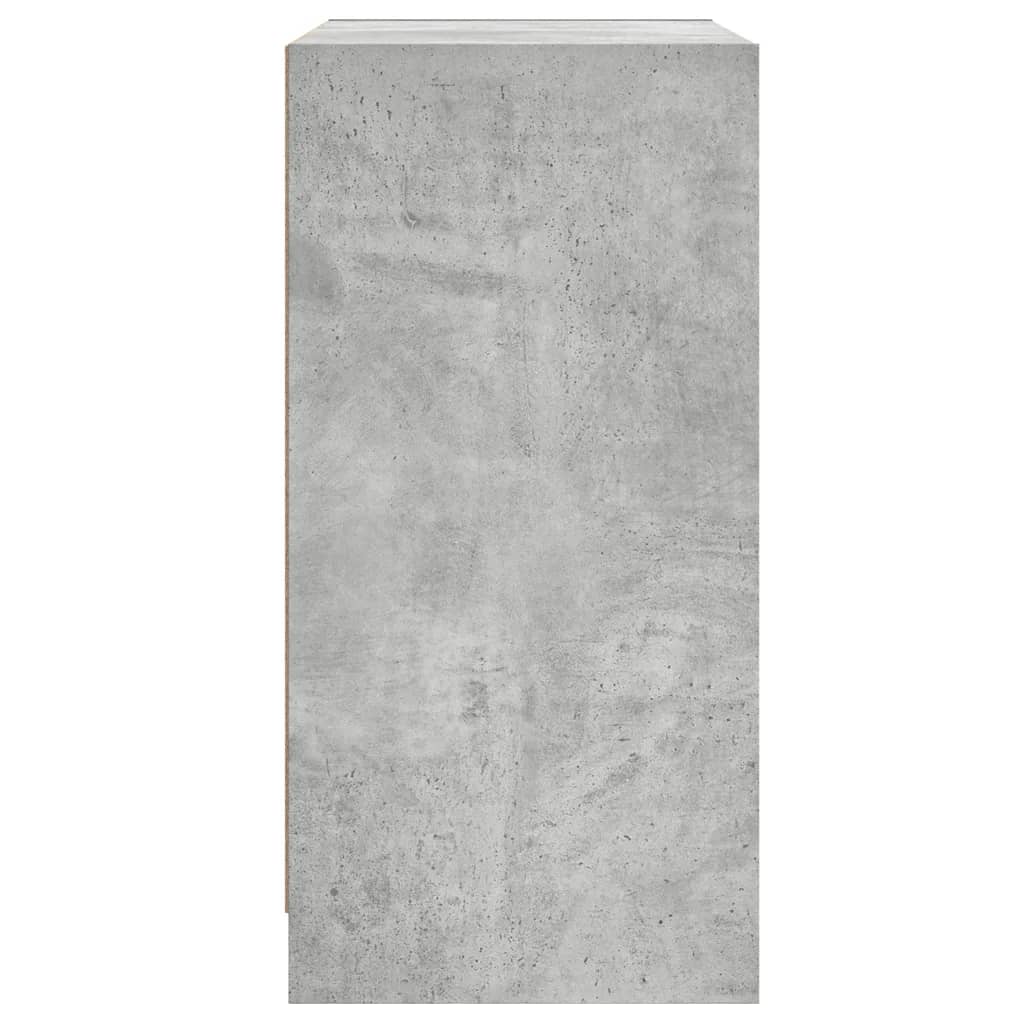 vidaXL Dulap lateral cu uși din sticlă, gri beton, 68x37x75,5 cm vidaXL Dulap lateral cu uși din sticlă, gri beton, 68x37x75,5 cm
