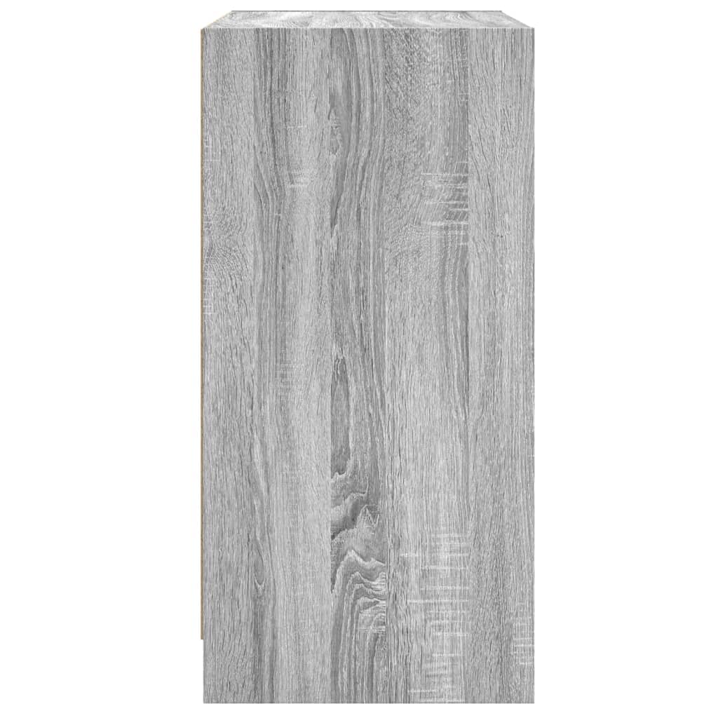 vidaXL Dulap lateral cu uși din sticlă, gri sonoma, 68x37x75,5 cm vidaXL Dulap lateral cu uși din sticlă, gri sonoma, 68x37x75,5 cm