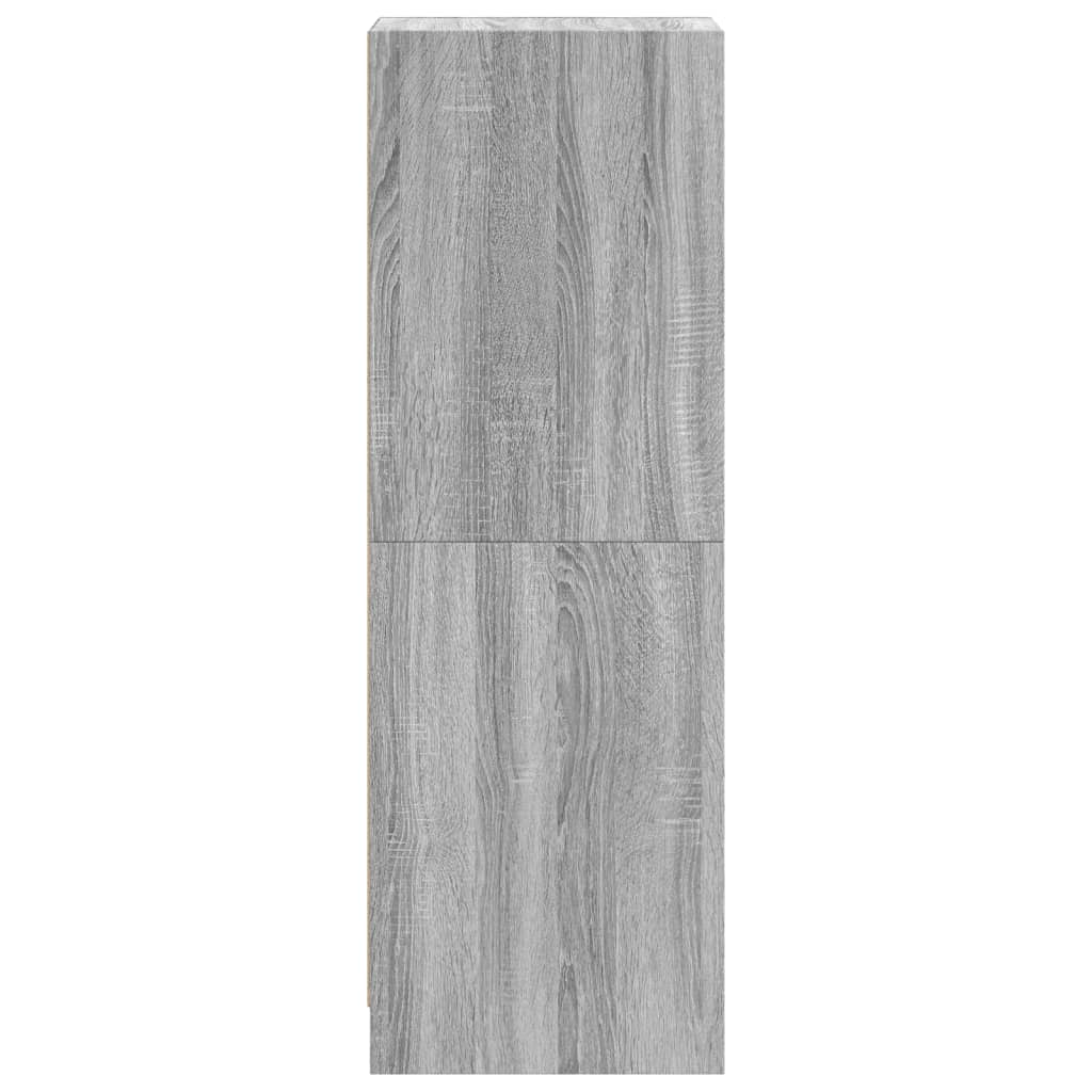 vidaXL Dulap cu uși din sticlă, sonoma gri, 35x37x109 cm