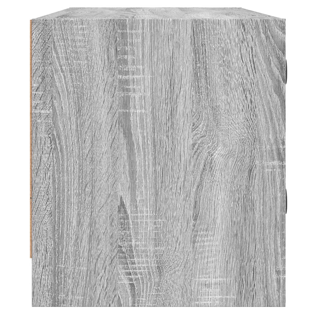 vidaXL Comodă TV cu uși din sticlă, gri sonoma, 102x37x42 cm vidaXL Comodă TV cu uși din sticlă, gri sonoma, 102x37x42 cm