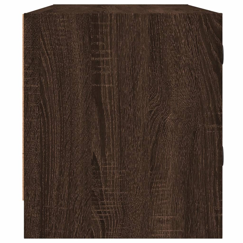 vidaXL Comodă TV cu uși din sticlă, stejar maro, 102x37x42 cm