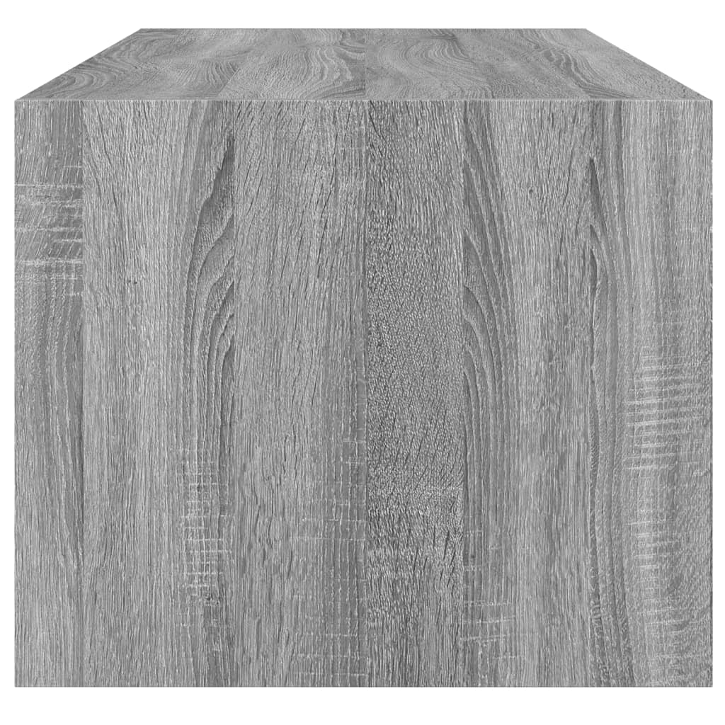 vidaXL Măsuță de cafea cu uși din sticlă, gri sonoma, 102x50x42 cm vidaXL Măsuță de cafea cu uși din sticlă, gri sonoma, 102x50x42 cm