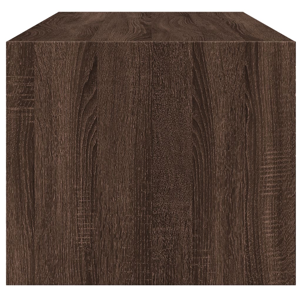 vidaXL Măsuță de cafea cu uși din sticlă, stejar maro, 102x50x42 cm vidaXL Măsuță de cafea cu uși din sticlă, stejar maro, 102x50x42 cm