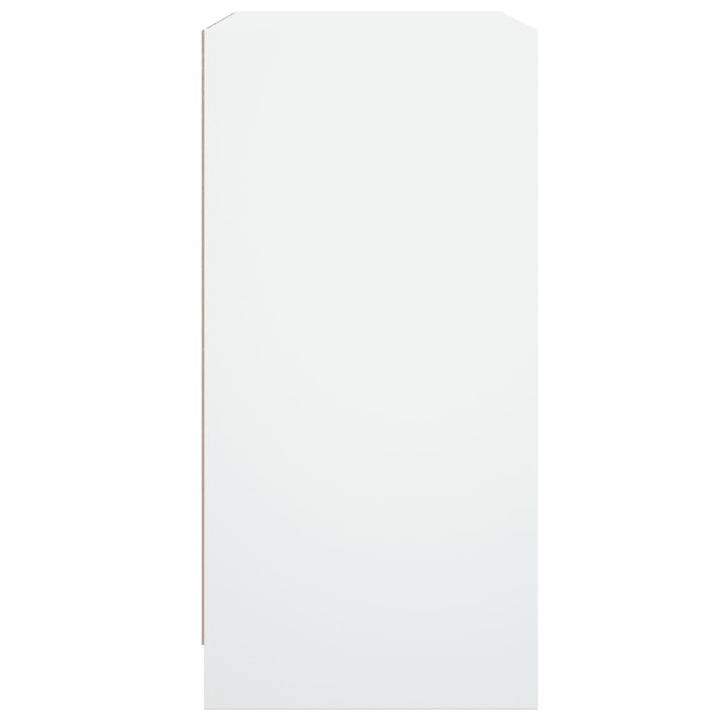 vidaXL Dulap lateral cu uși din sticlă, alb, 68x37x75,5 cm