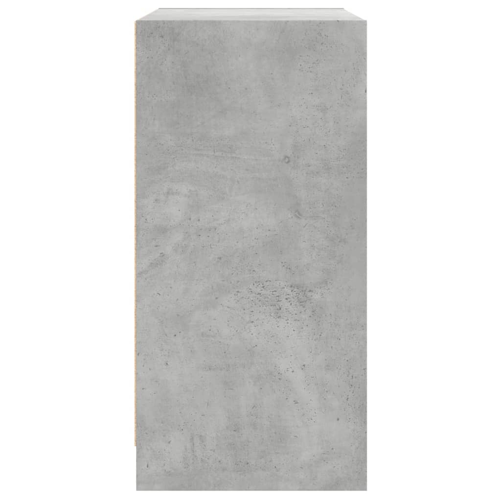 vidaXL Dulap lateral cu uși din sticlă, gri beton, 68x37x75,5 cm vidaXL Dulap lateral cu uși din sticlă, gri beton, 68x37x75,5 cm