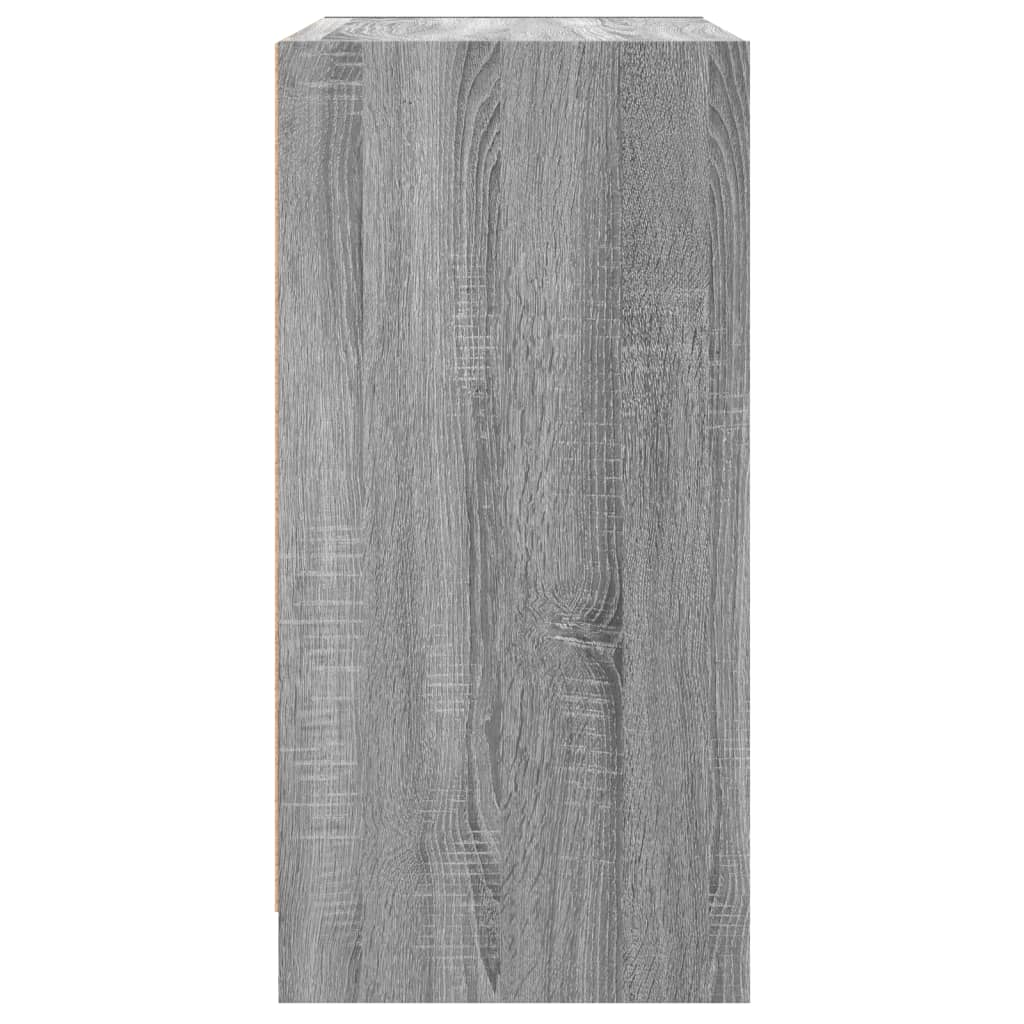 vidaXL Dulap lateral cu uși din sticlă, gri sonoma, 68x37x75,5 cm vidaXL Dulap lateral cu uși din sticlă, gri sonoma, 68x37x75,5 cm
