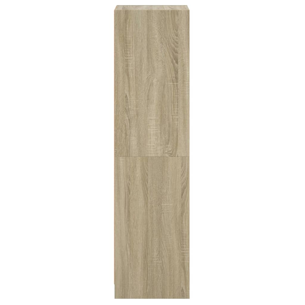 vidaXL Dulap înalt cu uși din sticlă, stejar sonoma, 35x37x142 cm vidaXL Dulap înalt cu uși din sticlă, stejar sonoma, 35x37x142 cm