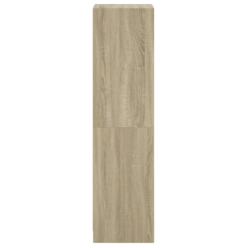 vidaXL Dulap cu ușă din sticlă, stejar sonoma, 35x37x142 cm vidaXL Dulap cu ușă din sticlă, stejar sonoma, 35x37x142 cm