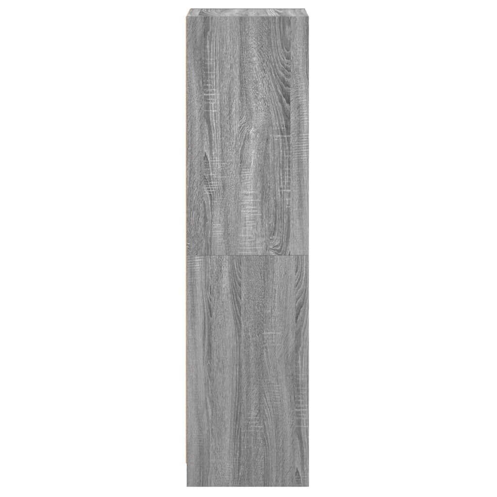 vidaXL Dulap cu ușă din sticlă, sonoma gri, 35x37x142 cm vidaXL Dulap cu ușă din sticlă, sonoma gri, 35x37x142 cm