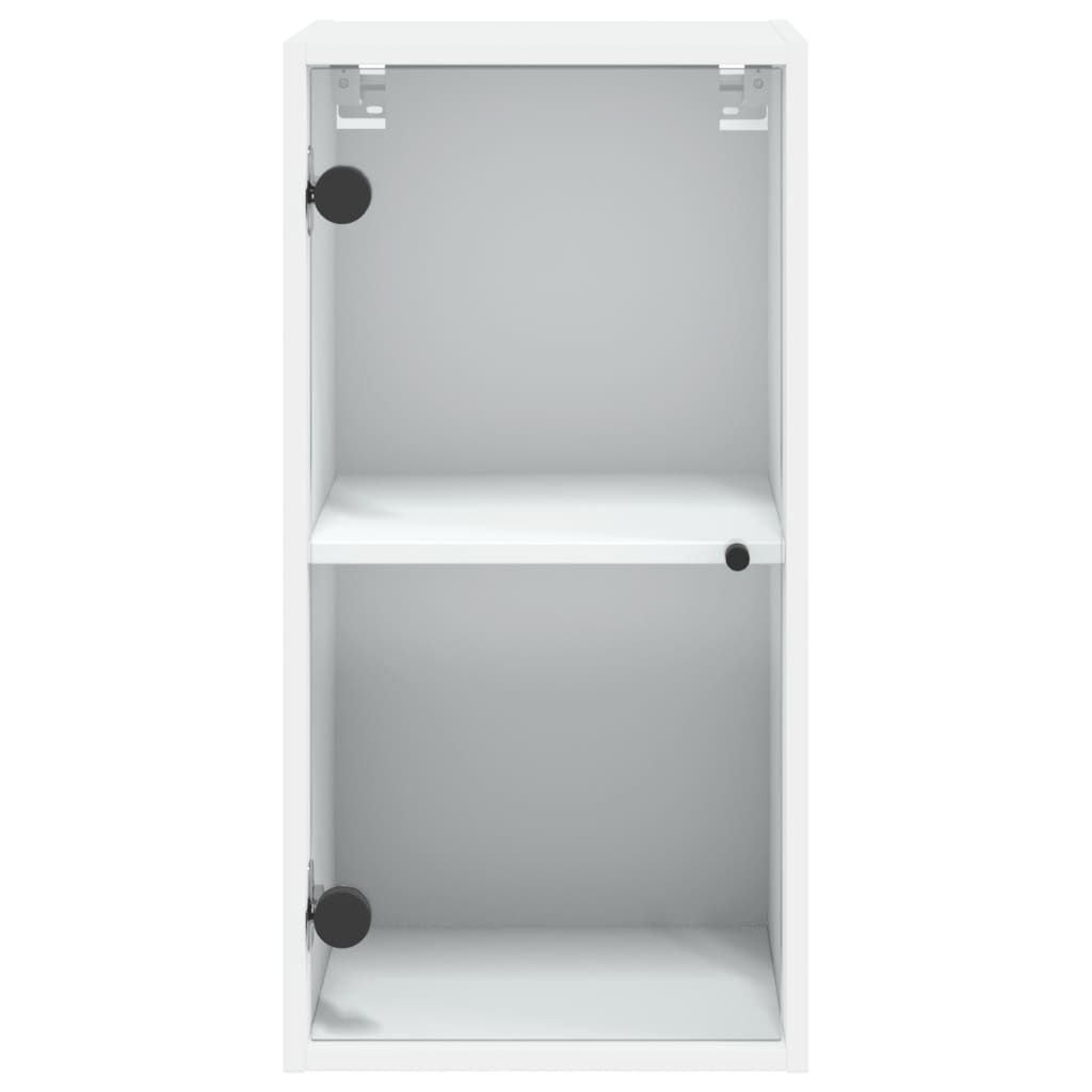 vidaXL Dulap de perete cu uși din sticlă, alb, 35x37x68,5 cm vidaXL Dulap de perete cu uși din sticlă, alb, 35x37x68,5 cm