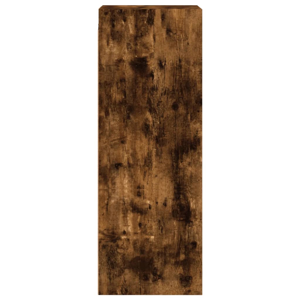 vidaXL Dulap de perete cu uși din sticlă, stejar fumuriu,35x37x100 cm