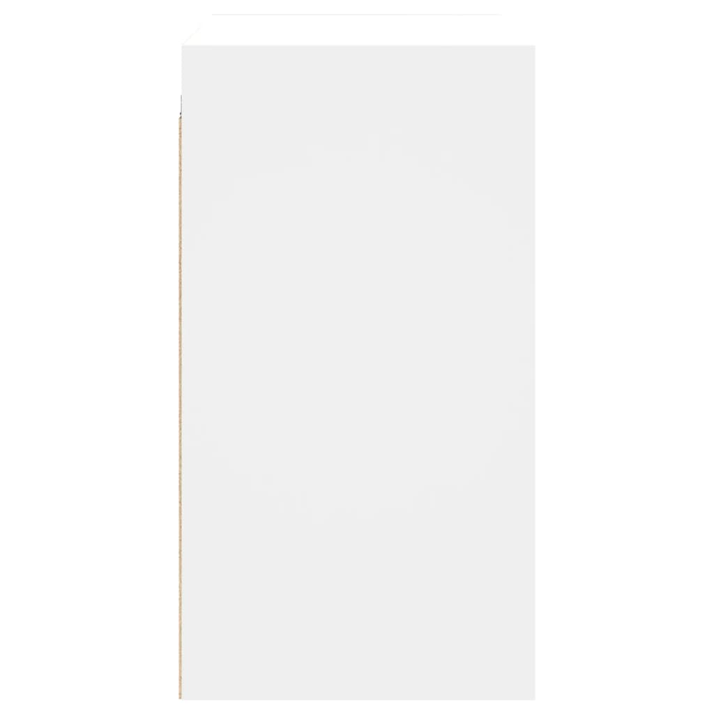 vidaXL Dulap de perete cu uși din sticlă, alb, 68x37x68,5 cm