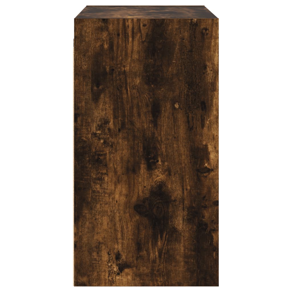 vidaXL Dulap de perete cu uși din sticlă, stejar fumuriu,68x37x68,5 cm vidaXL Dulap de perete cu uși din sticlă, stejar fumuriu,68x37x68,5 cm