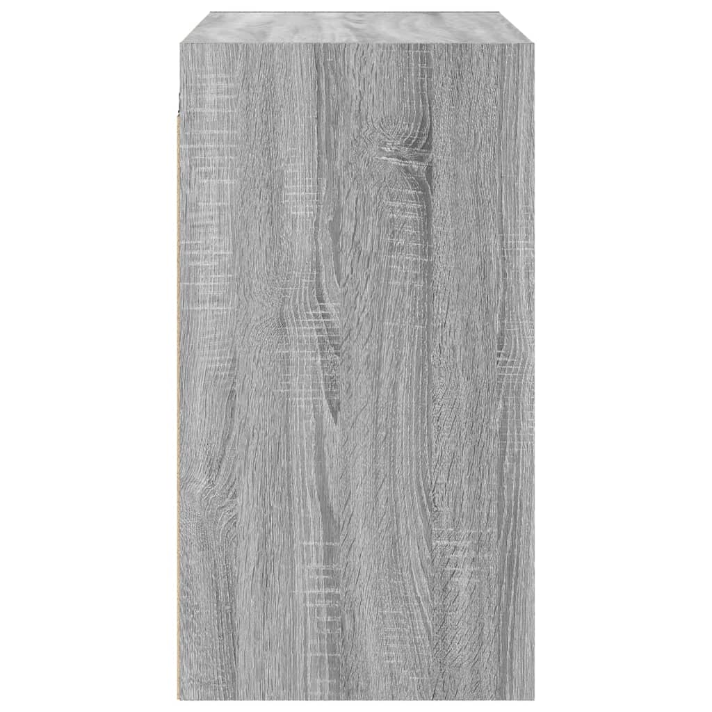 vidaXL Dulap de perete cu uși din sticlă, gri sonoma, 68x37x68,5 cm vidaXL Dulap de perete cu uși din sticlă, gri sonoma, 68x37x68,5 cm