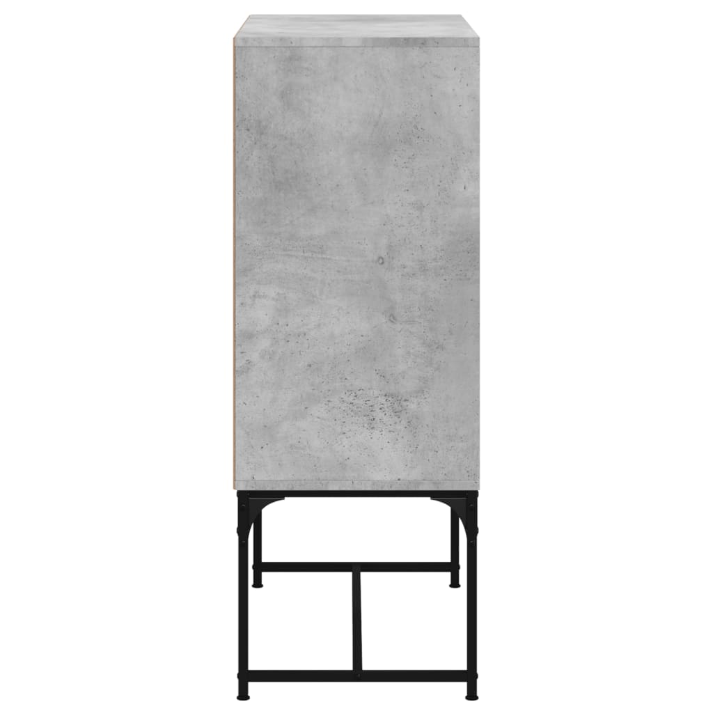 vidaXL Dulap lateral cu uși din sticlă, gri beton, 69x37x100 cm vidaXL Dulap lateral cu uși din sticlă, gri beton, 69x37x100 cm