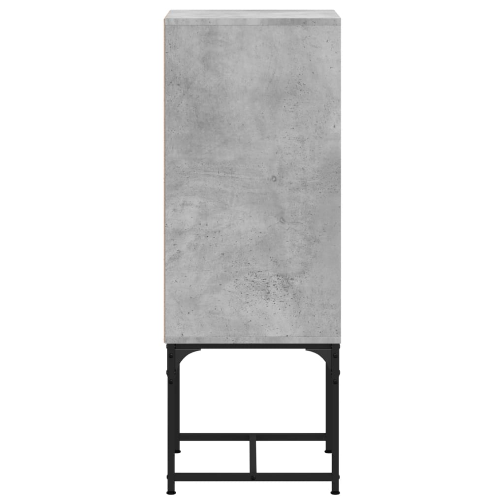 vidaXL Dulap lateral cu uşă din sticlă, gri beton, 35x37x100 cm vidaXL Dulap lateral cu uşă din sticlă, gri beton, 35x37x100 cm