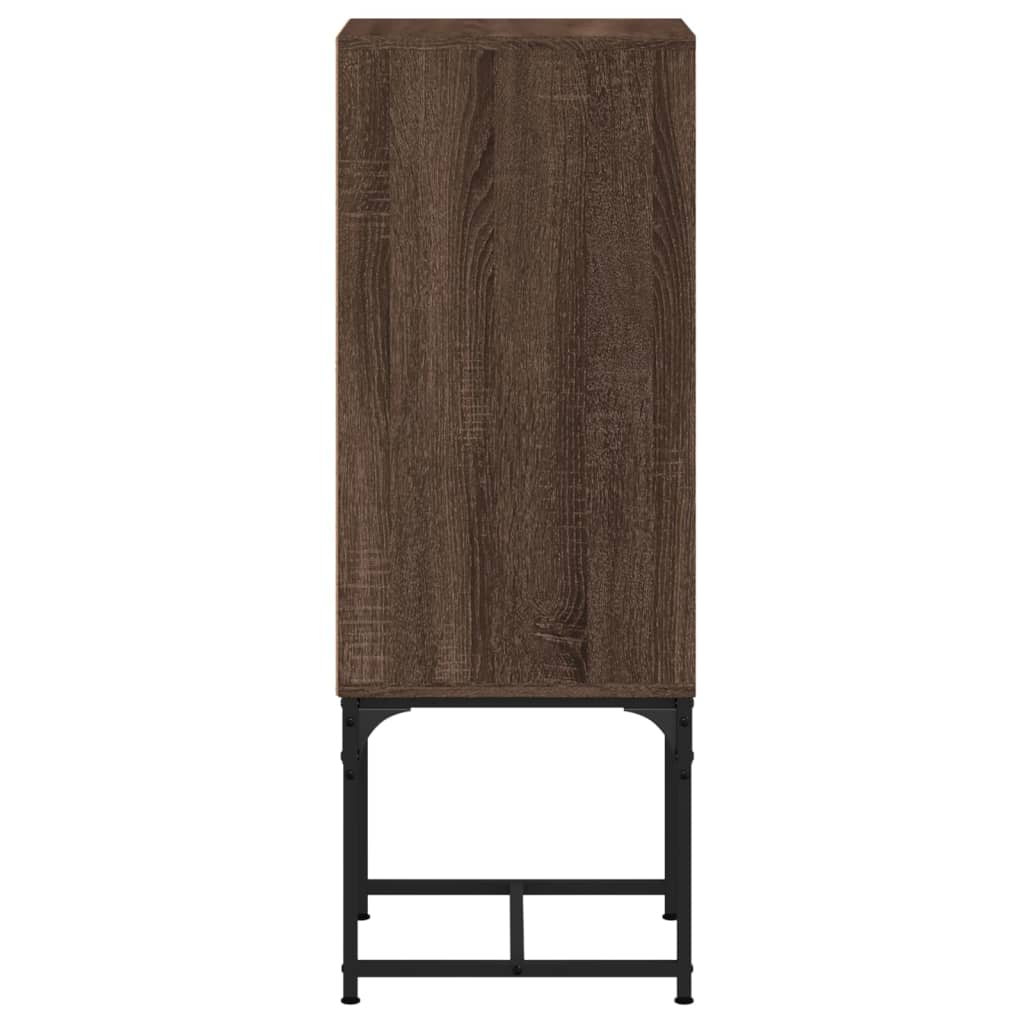 vidaXL Dulap lateral cu uşă din sticlă, stejar maro, 35x37x100 cm vidaXL Dulap lateral cu uşă din sticlă, stejar maro, 35x37x100 cm