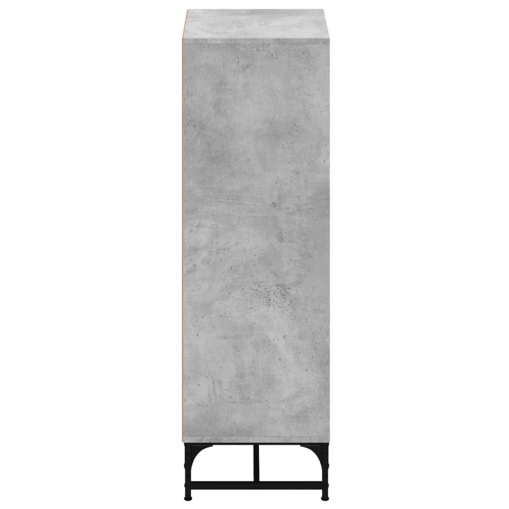 vidaXL Dulap cu uși din sticlă, gri beton, 35x37x120 cm