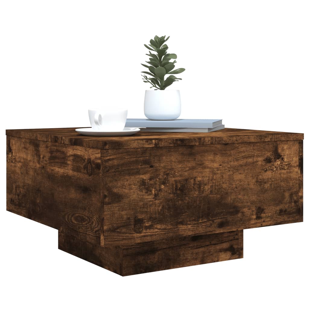 vidaXL Măsuță de cafea, stejar fumuriu, 55x55x31 cm, lemn prelucrat vidaXL Măsuță de cafea, stejar fumuriu, 55x55x31 cm, lemn prelucrat