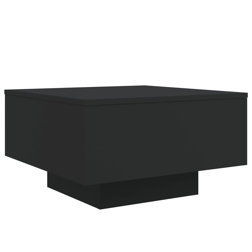 vidaXL Măsuță de cafea cu lumini LED, negru, 55x55x31 cm vidaXL Măsuță de cafea cu lumini LED, negru, 55x55x31 cm