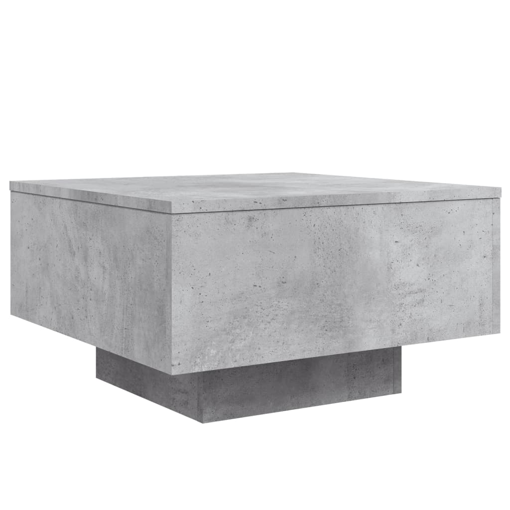 vidaXL Măsuță de cafea cu lumini LED, gri beton, 55x55x31 cm vidaXL Măsuță de cafea cu lumini LED, gri beton, 55x55x31 cm