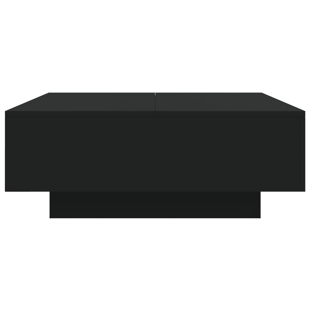 vidaXL Măsuță de cafea cu lumini LED, negru, 80x80x31 cm vidaXL Măsuță de cafea cu lumini LED, negru, 80x80x31 cm