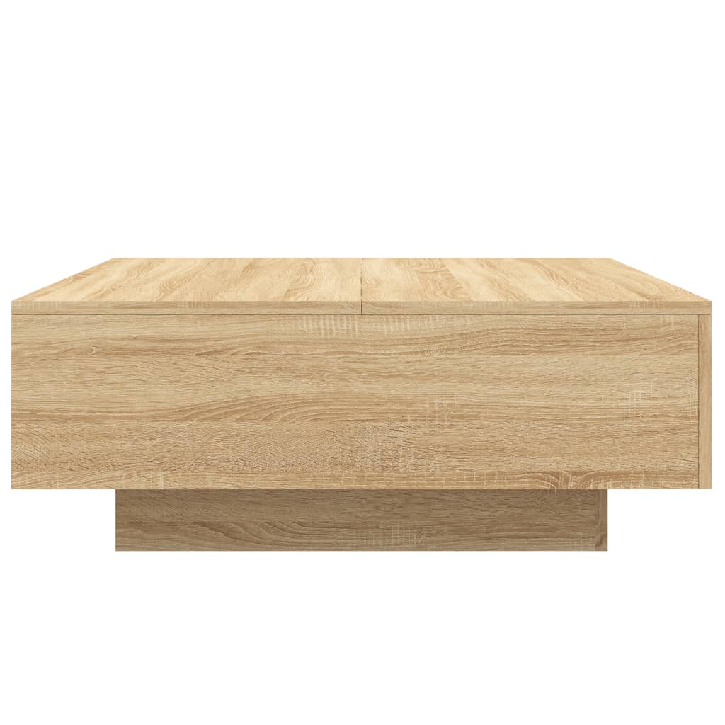 vidaXL Măsuță de cafea cu lumini LED, stejar sonoma, 80x80x31 cm vidaXL Măsuță de cafea cu lumini LED, stejar sonoma, 80x80x31 cm
