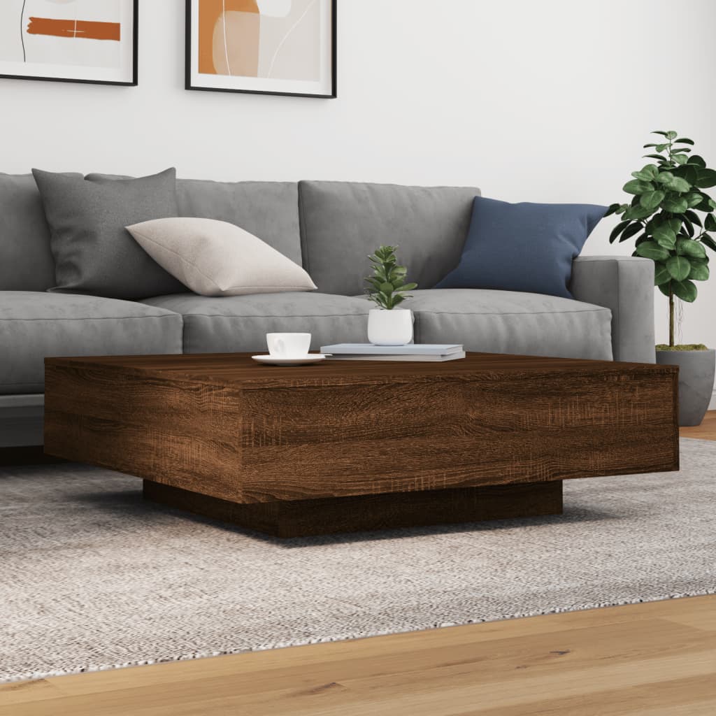 vidaXL Măsuță de cafea, stejar maro, 100x100x31 cm, lemn prelucrat vidaXL Măsuță de cafea, stejar maro, 100x100x31 cm, lemn prelucrat