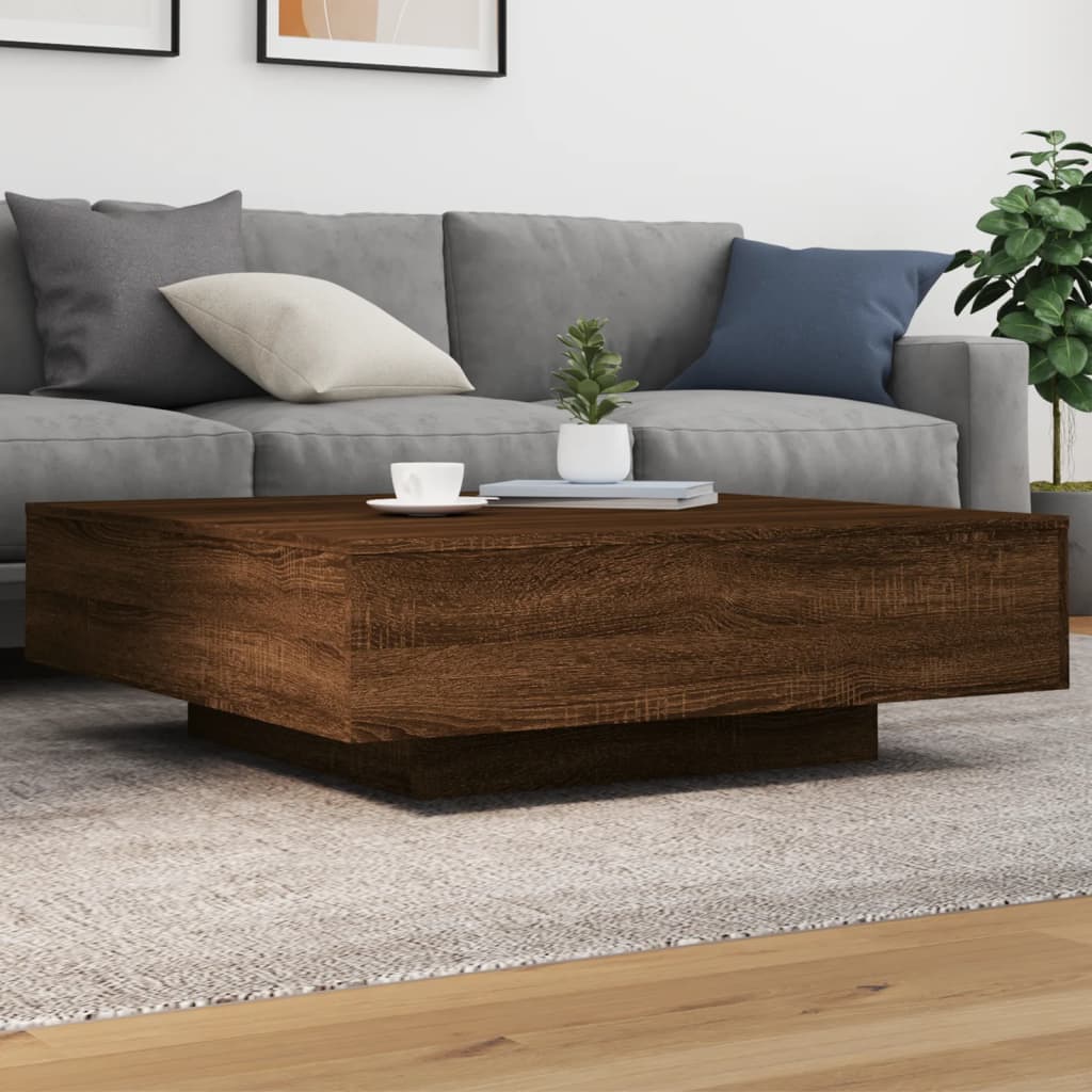 vidaXL Măsuță de cafea, stejar maro, 100x100x31 cm, lemn prelucrat vidaXL Măsuță de cafea, stejar maro, 100x100x31 cm, lemn prelucrat